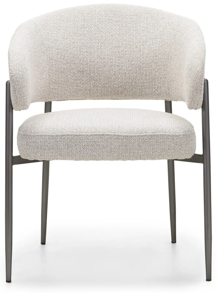 Designové čalouněné jídelní křeslo Umbra béžové/šedé