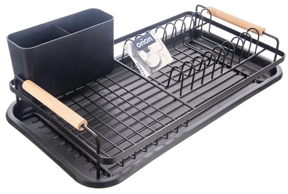 Čierny kovový odkvapkávač 43x23,5 cm Radka – Orion