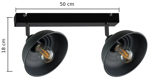 Bodové svietidlo FAUN 2xE27/60W/230V čierna