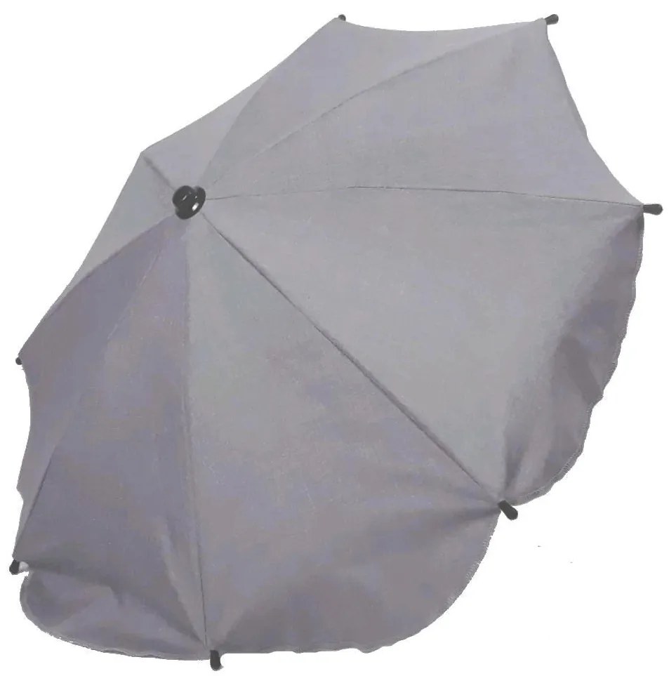 Slnečník na kočík - svetlo sivý melír