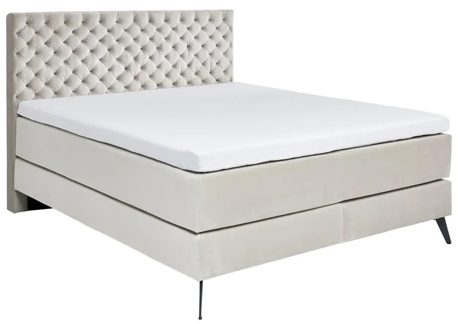 Béžová boxspring posteľ 200x200 cm La Maison - Meise Möbel