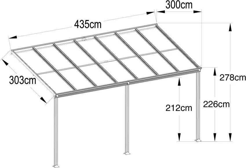 ALU pergola Avenberg AVESTA BW7 -  4 x 3 m