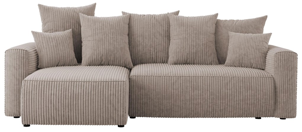 Rohová sedačka Denia (L) (svetlohnedá). Akcia -20%. Vlastná spoľahlivá doprava až k Vám domov. 1133109