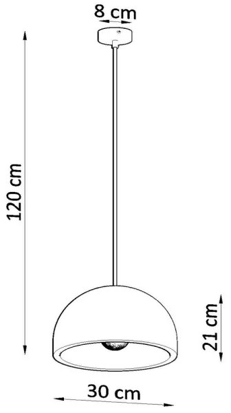 Sollux SL.0847 - Luster na lanku PABLITO 1xE27/60W/230V betón