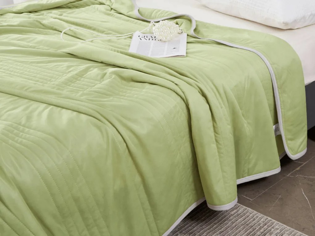 Chladiaca letná prikrývka CELIA, zelená Rozmer: 160 x 200 cm