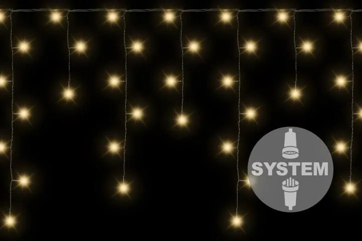 Nexos 2178 diLED svetelný dážď - 180 LED teple biela