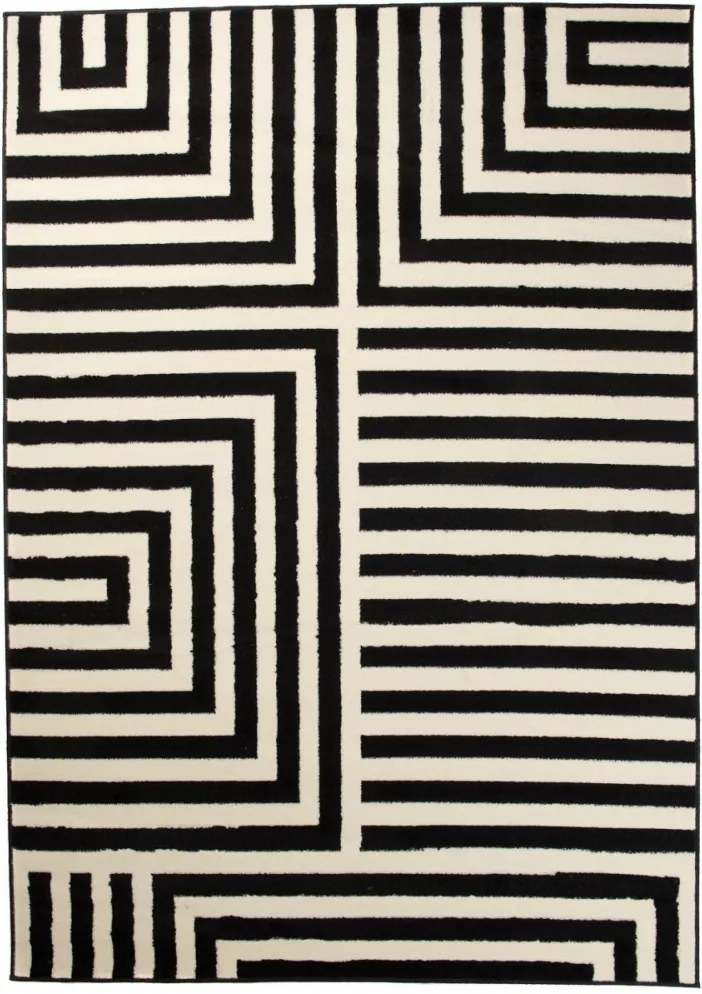 Kusový koberec PP Pietro čierny, Velikosti 160x220cm