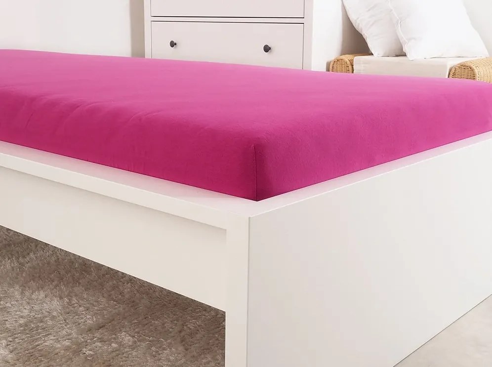 Jersey plachta do detskej postieľky EXCLUSIVE 70x140 cm purpurová
