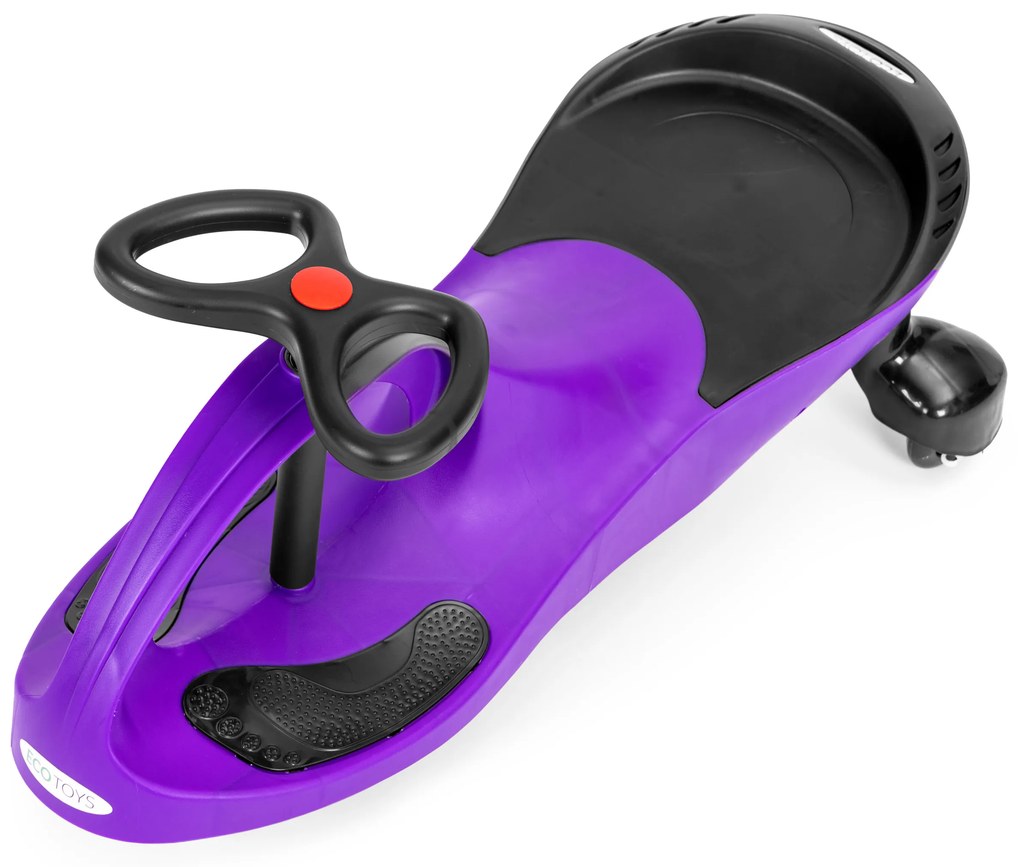 Detské odrážadlo s LED kolesami fialové, ECOTOYS