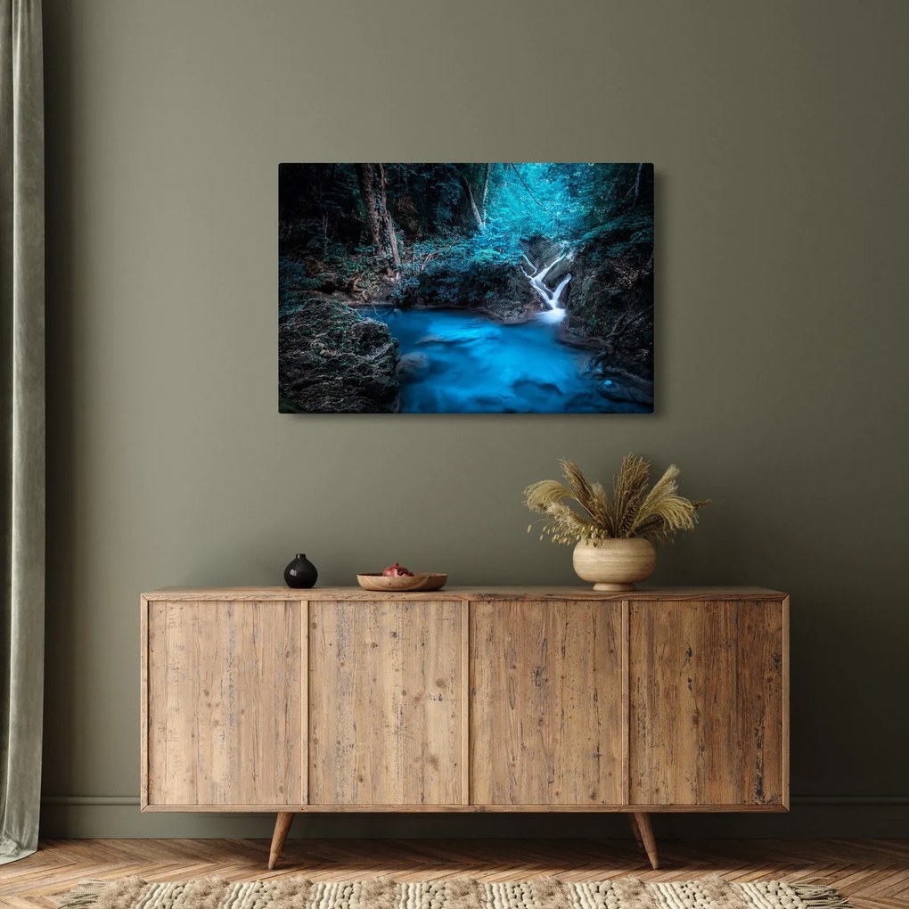 Obraz - Magická noc v tropickom lese (90x60 cm)