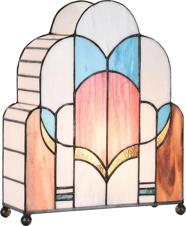 Stolová lampa Tiffany v neobvyklom tvare Tafien - 30*4*25 cm