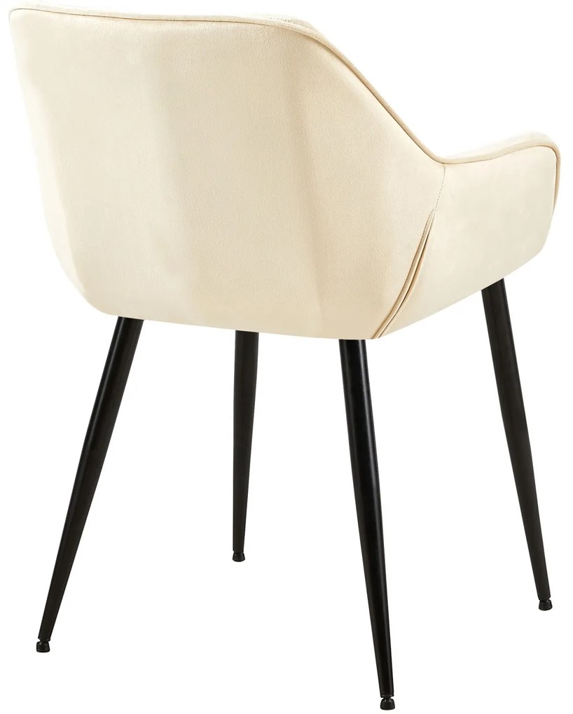 Jedálenská stolička Vessa - zamat - krémová