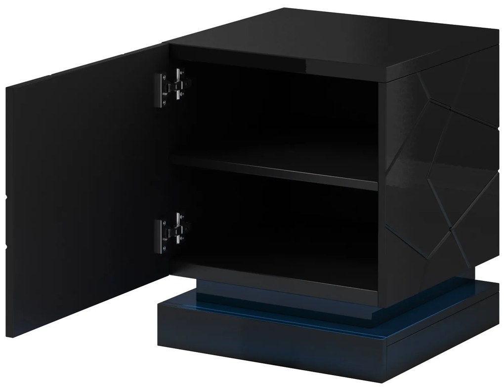 Cama Čierny nočný stolík Qiu (2 ks)