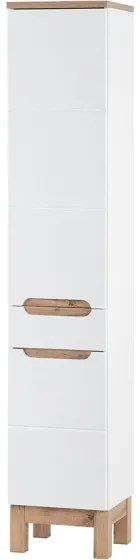 Kúpeľňová zostava Bali so zápustným umývadlom a skrinkami 60 cm biela/dub votan