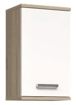 Závesná kúpeľňová skrinka VENOM biela/dub sonoma