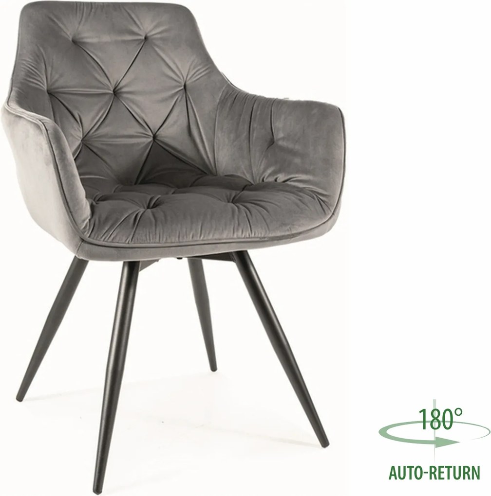 SI Mango Velvet stolička sivý