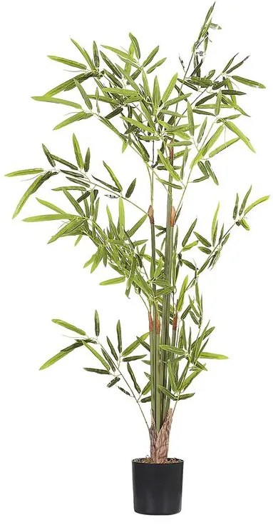 Umelá rastlina v kvetináči 100 cm BAMBUSA VULGARIS Beliani