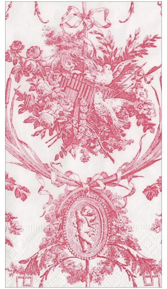 Romantické servítky Toile Rose – 15ks