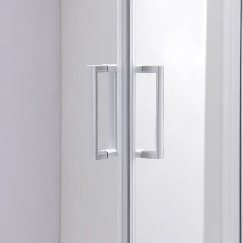 BPS-koupelny Štvorcový sprchový kút HYD-SK93B 90x90 biela/transparent + vanička HYD-SSV-SXL02B biela