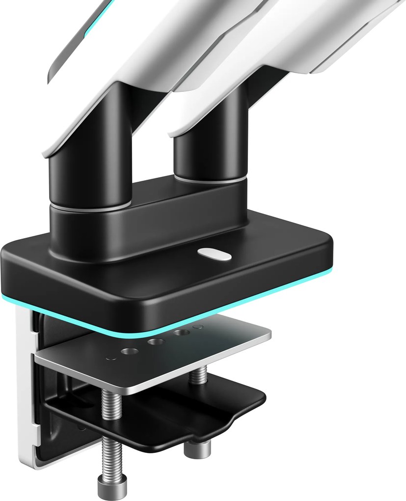 Dvojité rameno na monitory 35 palcov, bielo-čierne X-Arm Dual RGB