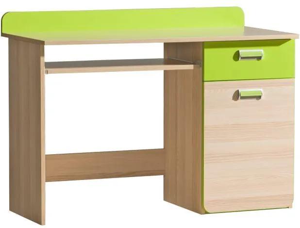 PC stůl, jasan / zelený, EGO L10 06023899 Tempo Kondela