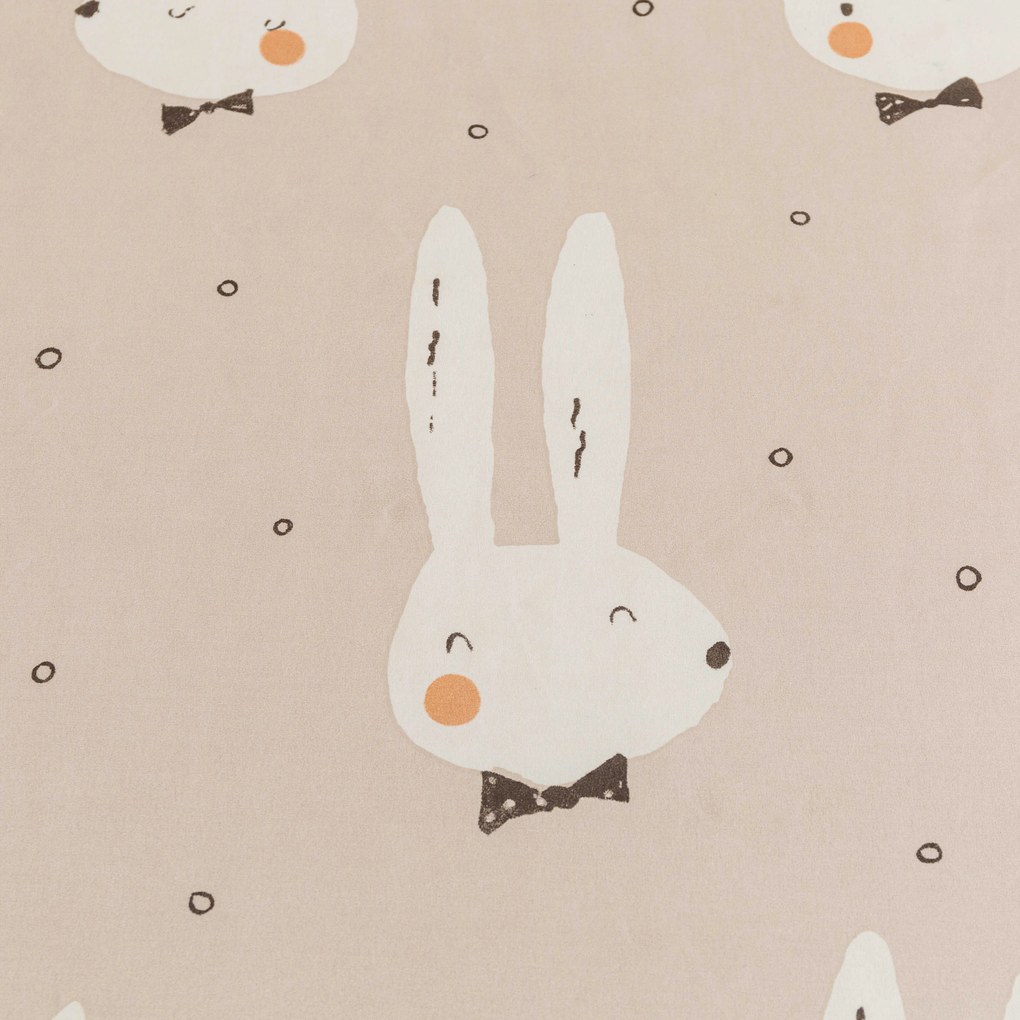 Plachta z mikrovlákna 140x240 cm a povlak na vankúš 50x70 cm WHITE RABBIT, béžová