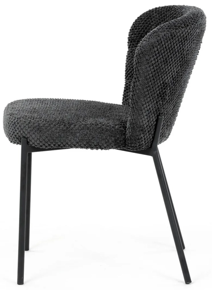 Sada jedálenských stoličiek Bouclé CT-W1077 GREY2,4 ks
