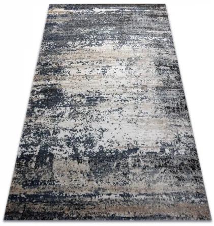 Moderný koberec OHIO CB10A beton - Štrukturálny, dve vrstvy rúna krém / modrý Veľkosť: 80x150 cm