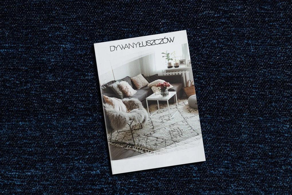 Koberec FLORENCE 24021 Jednfarebný, glamour, plocho tkaný, modrý