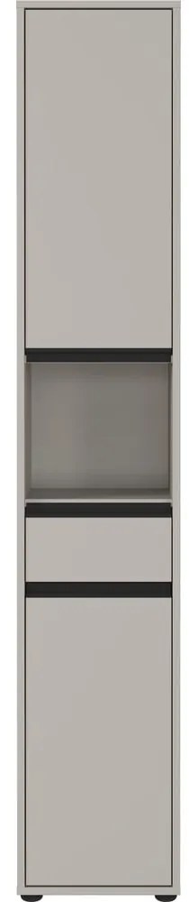 Sivá vysoká úzka kúpeľňová skrinka 33x181 cm Lemont – Germania