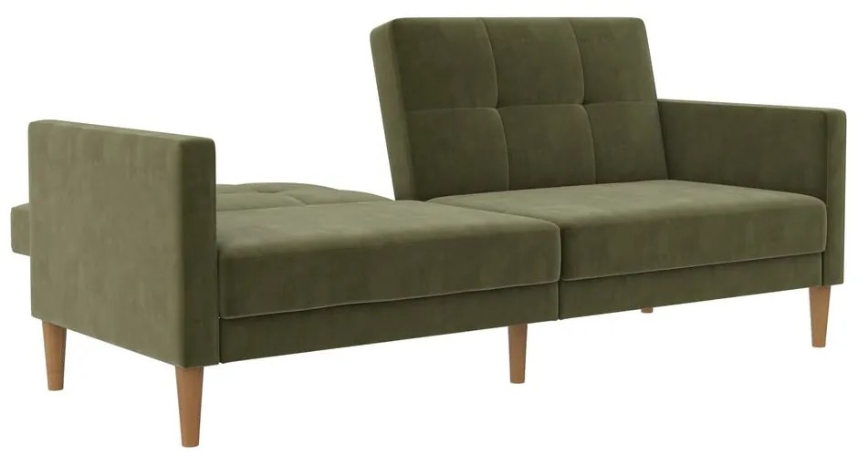 Zelená zamatová rozkladacia pohovka 207 cm Lilly – Støraa