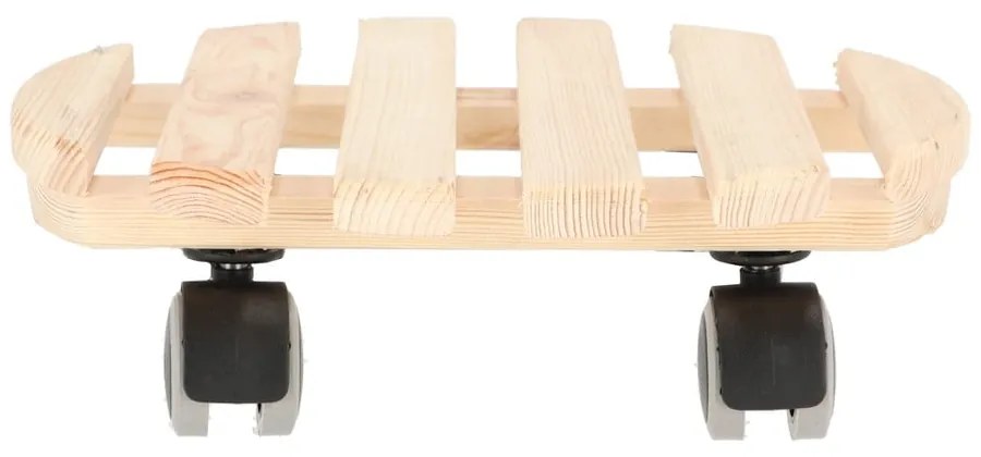 Drevený pojazdný podstavec pod kvetináč ø 29 cm (výška 8 cm) Indoor – Esschert Design