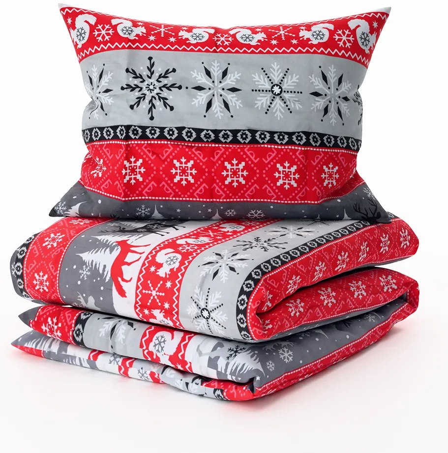 Flanelové obliečky SNOWY FOREST sivá Rozmer obliečky: 2 ks 70 x 90 cm | 200 x 220 cm