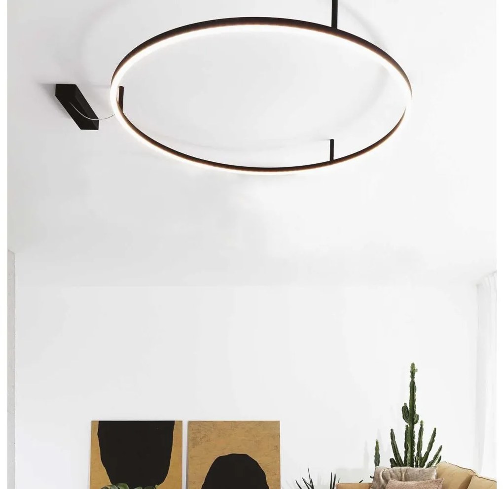Ideal Lux - LED stropné svietidlo ORACLE SLIM LED/29W/230V 3000K pr. 50 cm čierna