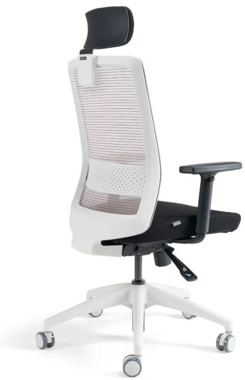Kancelárska ergonomická stolička S30 — látka, viac farieb S podhlavníkom Modrá
