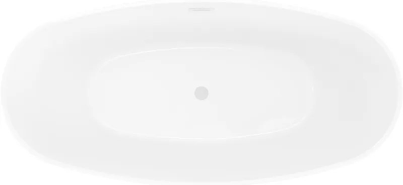 Mexen Olea, voľne stojaca vaňa, vzor, 170 × 80 cm, biela-čierna, biely prepad, 52821708075-20