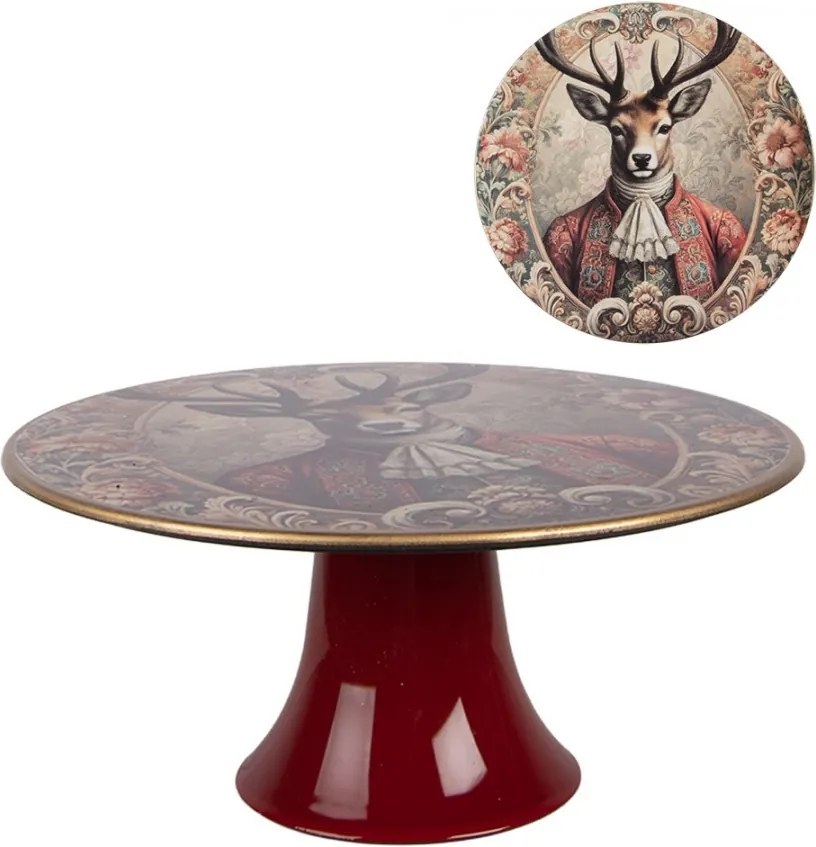 Servírovací podnos na nohe s jeleňom Collection Aristocrat - Ø 22*10 cm