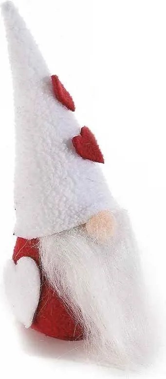 Valentínsky gnóm s bielou čiapkou 15 cm