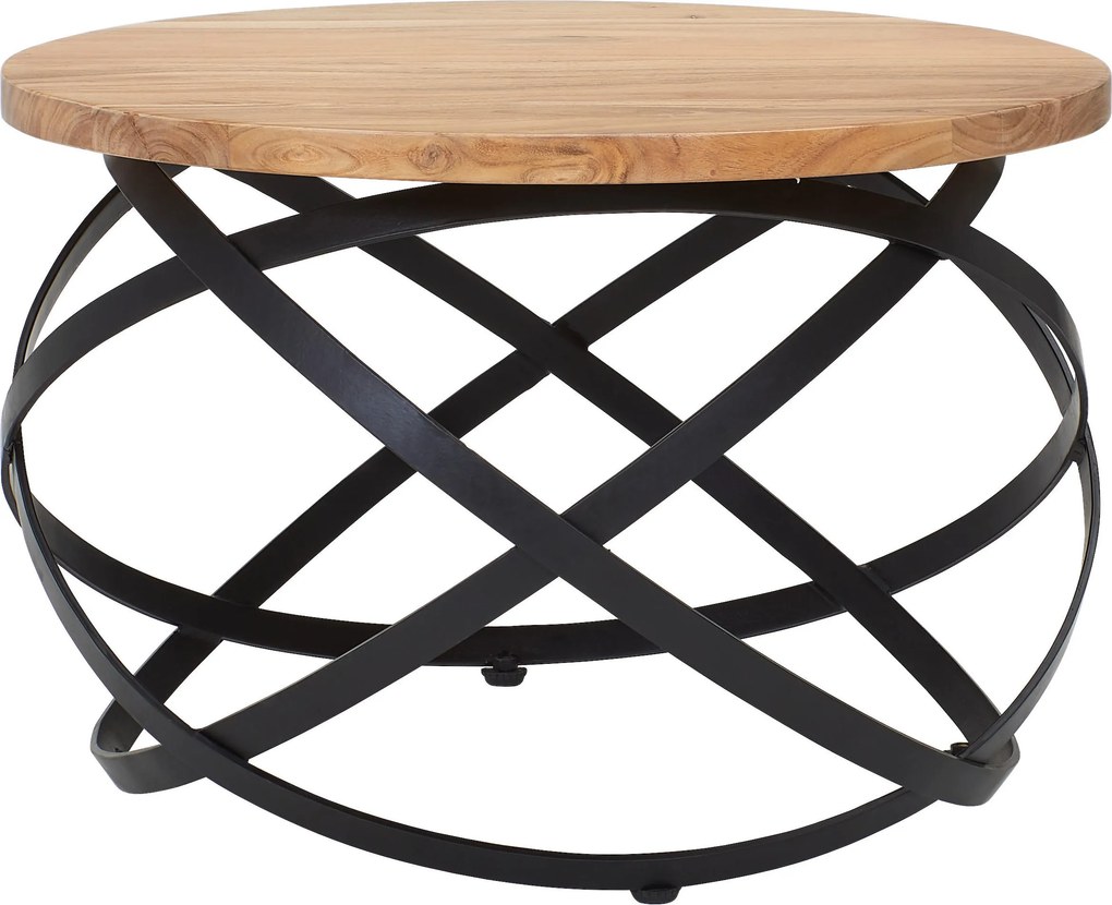 XXXLutz KONFERENČNÝ STOLÍK, čierna, farba akácie, drevo, kov, 60/60/40 cm MID.YOU - Stolíky do obývačky - 001630020201