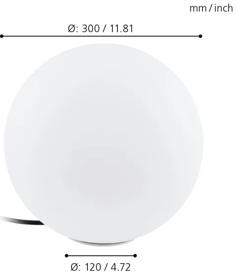 Eglo 98101 - Vonkajšia lampa MONTEROLO 1xE27/40W/230V IP65 ø300