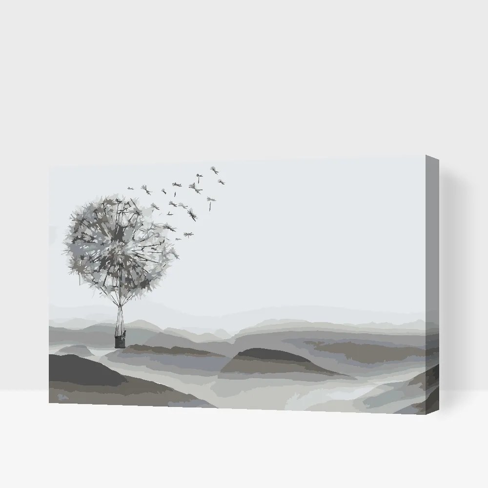 Gario Maľovanie podľa čísel Balón z púpavy Rozmery: 60 x 40 cm, Rámovanie: S vnútorným rámom