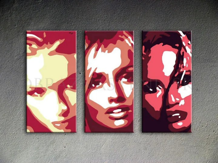 Ručne maľovaný POP Art obraz Faces | rôzne rozmery