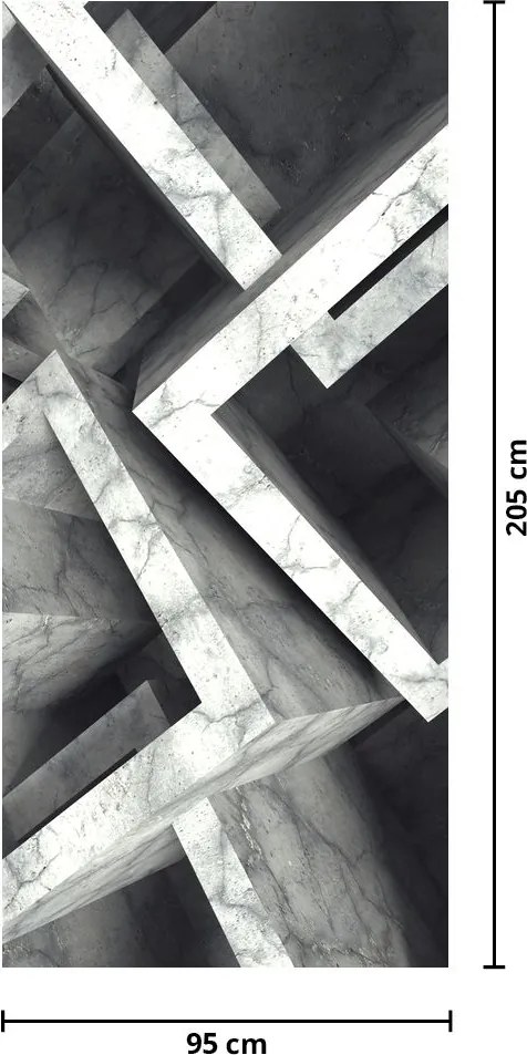 Fototapeta na dvere - Abstrakcia kocky (95x205cm)