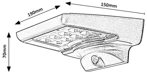 Rabalux 77014 - LED Solárne svietidlo so senzorom MOSELLE LED/4W/3,7V IP44