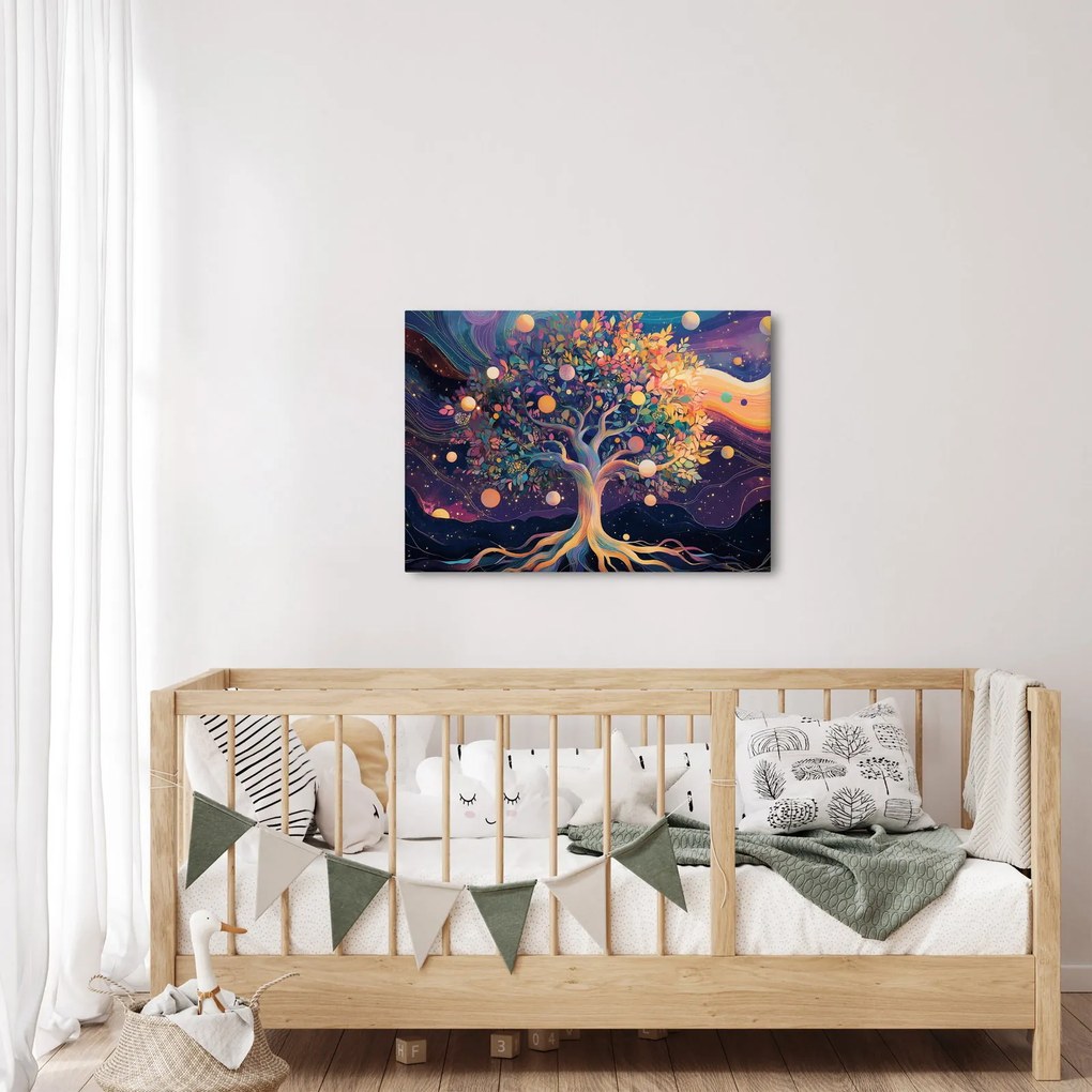 Obraz – Fialový strom plný energie (70x50 cm)