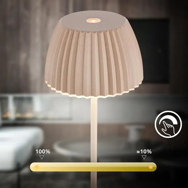 Briloner 7552-011 - LED stmievateľná nabíjacia vonkajšia stolná lampa MINI LED/1,5W/5V IP44