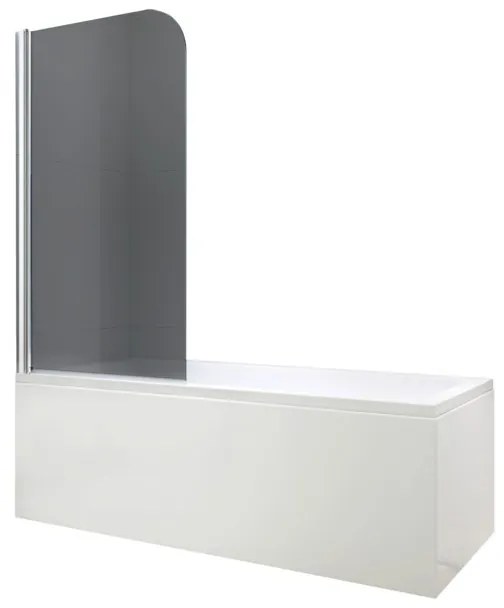 Vaňová zástena MEXEN FELIX 1 70x140 cm - grafitové sklo, 890-070-001-01-40