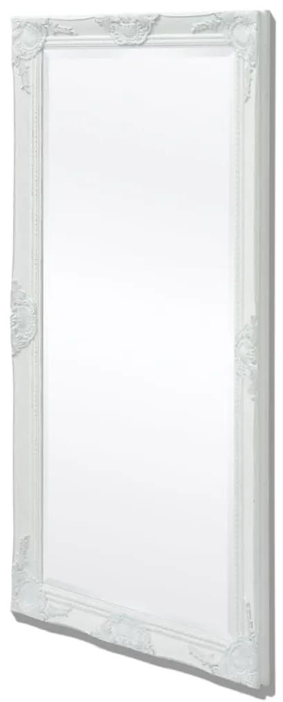 Nástenné zrkadlo v barokovom štýle, 120x60 cm, biele 243683