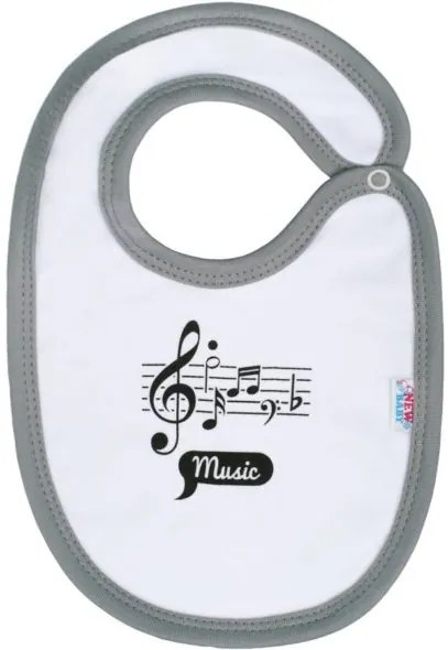 NEW BABY Dojčenský bavlnený podbradník New Baby Music