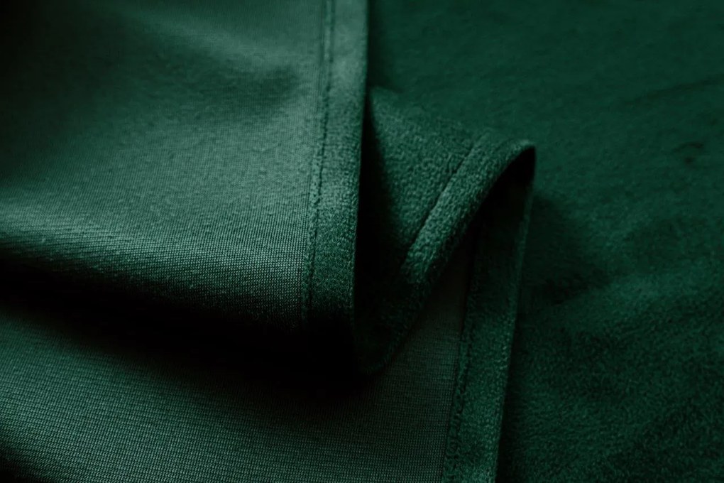 Zatemňovacie závesy VELVET tmavozelené 140x250 cm (2 ks), kovové krúžky